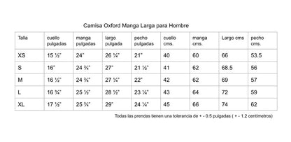 Camisa Manga Larga Polycotton Marca Dacache